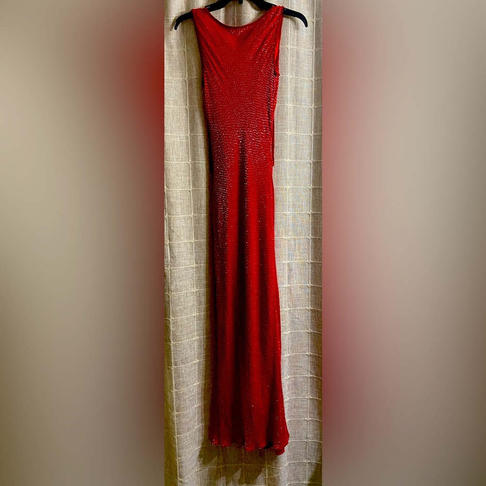 Stenay size 4 red beaded dress sz dress.  Gorgeous.